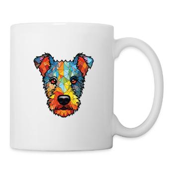 Pumi Hunderasse Bunte Aquarell-Illustration - Tasse - Weiß - Rechts