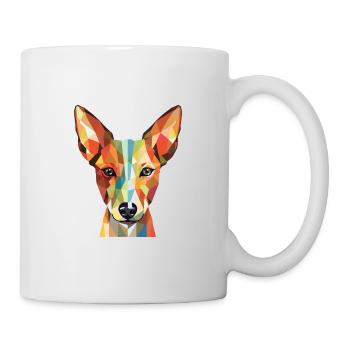 Portugiesische Podengo-Hunderasse buntes Aquarell - Tasse - Weiß - Rechts