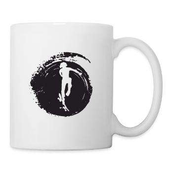 Skater Skateboard - Tasse - Weiß - Rechts