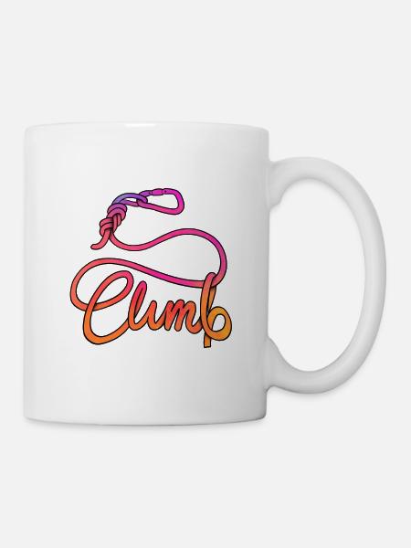 Mehrfarbiger Kletterseilkarabiner - Tasse - Weiß