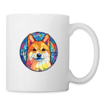 Shiba Inu Japanese Dog Breed Colorful Watercolor - Mug - white - Right