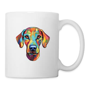 Sloughi Hunderasse bunte Aquarell-Illustration - Tasse - Weiß - Rechts