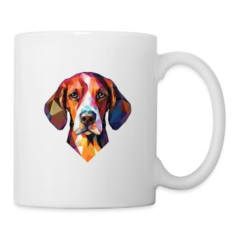 Tyroler Bracke chien race aquarelle Illustration - Mug blanc - blanc - Droite