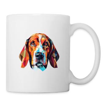 Treeing Walker Coonhound race chien aquarelle - Mug blanc - blanc - Droite