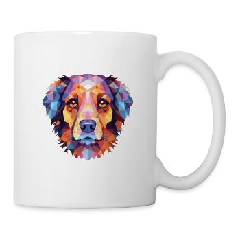 Volpino Italiano Hunderasse Aquarell Illustration - Tasse - Weiß - Rechts