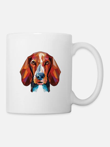 Jugoslawische Jagdhunderasse buntes Aquarell - Tasse - Weiß