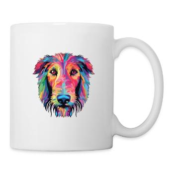 Scottish Deerhound Dog Breed Colorful Watercolor - Mug - white - Right