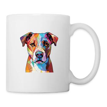 Stephens Cur Dog Breed Watercolor Illustration - Mug - white - Right