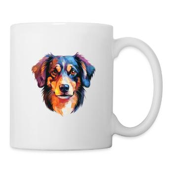 Taigan Kyrgyz Taighany Dog Breed Watercolor Glass - Mug - white - Right