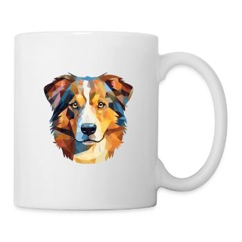 Chien de berger gallois chien race aquarelle Illustration - Mug blanc - blanc - Droite