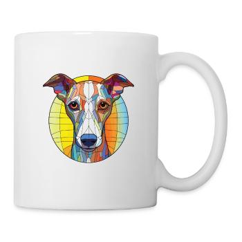 Whippet-Hunderasse Bunte Aquarell-Illustration - Tasse - Weiß - Rechts