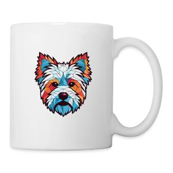 West Highland Terrier Hunderasse Aquarellglas - Tasse - Weiß - Rechts