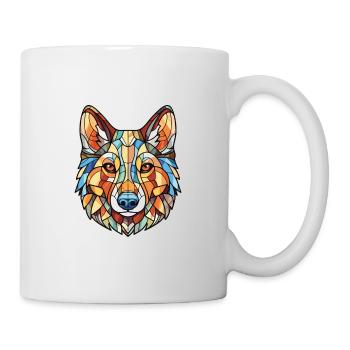 Westsibirische Laika-Hunderasse buntes Aquarell - Tasse - Weiß - Rechts