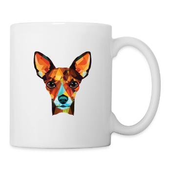 Jouet Fox Terrier chien race aquarelle Illustration - Mug blanc - blanc - Droite