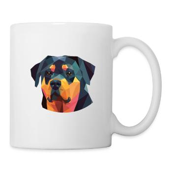 Rottweiler chien race aquarelle verre Illustration - Mug blanc - blanc - Droite