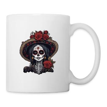 La Catrina / Dia de Muertos / Tattoo /Kultur - Tasse - Weiß - Rechts