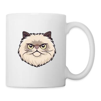 Illustration à l’aquarelle de dessin animé de chat de l’Himalaya - Mug blanc - blanc - Droite