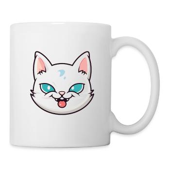 Burmilla chat dessin animé aquarelle illustration - Mug blanc - blanc - Droite