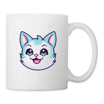 Hantilly Tiffany Katze Cartoon Aquarell Clipart - Tasse - Weiß - Rechts
