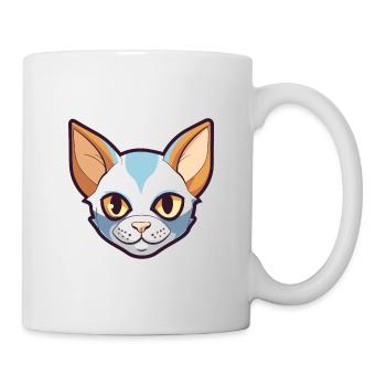 Javanische Katze Karikatur Aquarell Illustration - Tasse - Weiß - Rechts