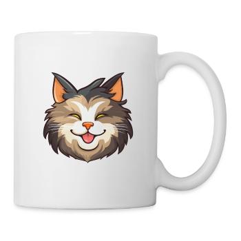 Norwegian Forest Cat Cartoon Watercolor Clipart - Mug - white - Right