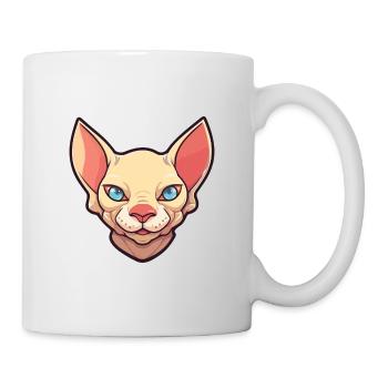 Sphynx Cat Cartoon Watercolor Illustration - Mug - white - Right