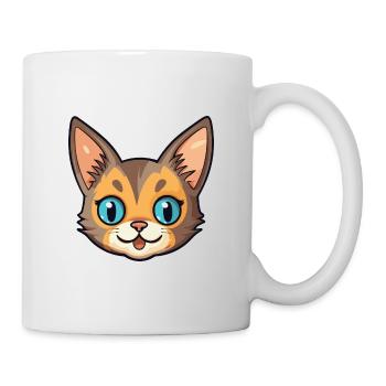 Somali Shorthair Cat Cartoon Watercolor Clipart - Mug - white - Right