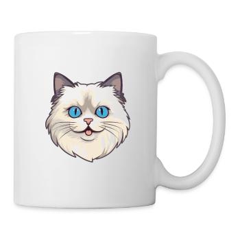 Ragdoll Cat Cartoon Illustration à l’aquarelle - Mug blanc - blanc - Droite