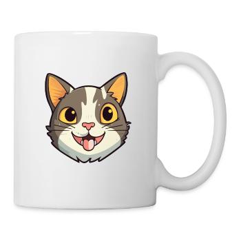 Brazilian Shorthair Cat Cartoon Watercolor Clipart - Mug - white - Right