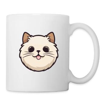 Birmakatze Karikatur Aquarell Illustration - Tasse - Weiß - Rechts