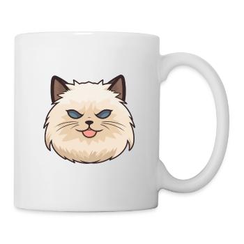 Illustration à l’aquarelle de dessin animé de chat de l’Himalaya - Mug blanc - blanc - Droite