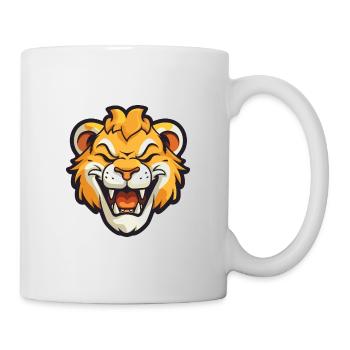 Liger Hybrid-Löwe Tiger Katze Karikatur Aquarell Kunst - Tasse - Weiß - Rechts