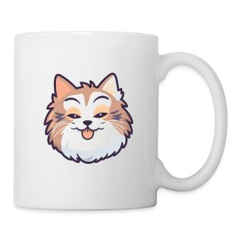 Norwegian Forest Cat Cartoon Watercolor Clipart - Mug - white - Right