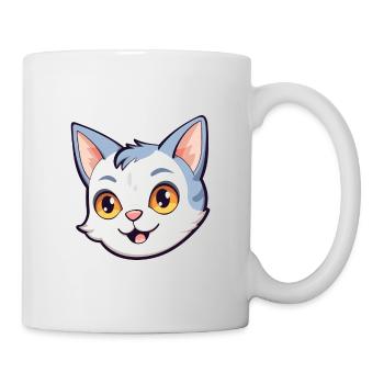 European Shorthair Cat Cartoon Watercolor Clipart - Mug - white - Right