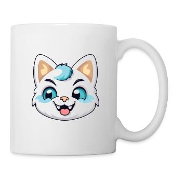 Hantilly Tiffany Katze Cartoon Aquarell Clipart - Tasse - Weiß - Rechts