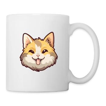 Illustration à l’aquarelle de dessin animé de chat de Chypre - Mug blanc - blanc - Droite