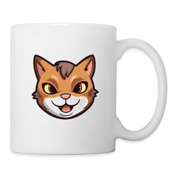 Havanna Braune Katze Karikatur Aquarell Illustration - Tasse - Weiß - Rechts