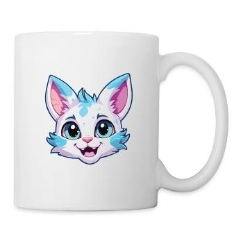 Australische gefleckte Nebelkatze Karikatur Aquarell Kunst - Tasse - Weiß - Rechts