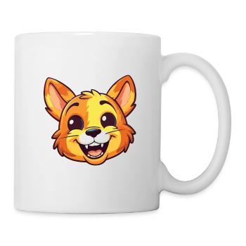 California Spangled Cat Cartoon Watercolor Clipart - Mug - white - Right
