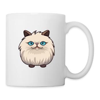 Illustration à l’aquarelle de dessin animé de chat de l’Himalaya - Mug blanc - blanc - Droite