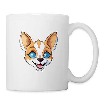 Minskin chat dessin animé aquarelle illustration - Mug blanc - blanc - Droite