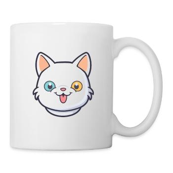 Hantilly Tiffany Katze Cartoon Aquarell Clipart - Tasse - Weiß - Rechts