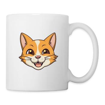 German Rex Cat Cartoon Watercolor Illustration - Mug - white - Right