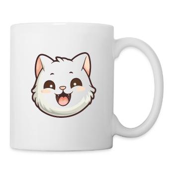 Khao Manee chat dessin animé illustration à l’aquarelle - Mug blanc - blanc - Droite