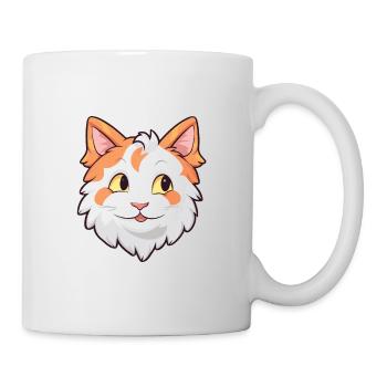 Illustration à l’aquarelle de bande dessinée de chat Van turc - Mug blanc - blanc - Droite