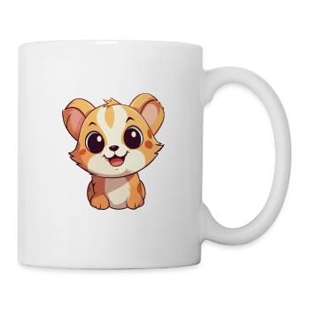 Illustration d’aquarelle de dessin animé de bébé chat mignon - Mug blanc - blanc - Droite