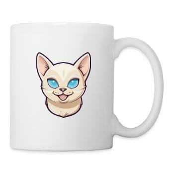 Chat tonkinois Cartoon Illustration à l’aquarelle - Mug blanc - blanc - Droite