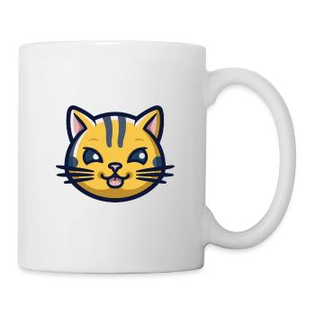 Scottish Straight Cat Cartoon Watercolor Clipart - Mug - white - Right