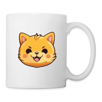 Manx Cat Coloré Cartoon Aquarelle Illustration - Mug blanc - blanc - Droite