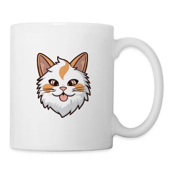Karelian Bobtail Cat Cartoon Watercolor Clipart - Mug - white - Right